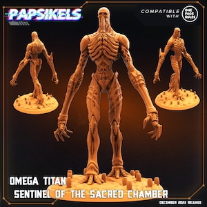 Die Omegas, Omega Titan - Sentinel der Heiligen Kammer, Papsikels , Resin Miniatur - Tabletop Miniatur - 32 mm