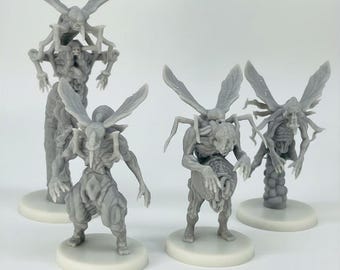 Malignant Fly Grail Thralls: Trench Crusade 32mm Resin Miniatures - Papsikels