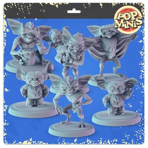 Kobolde | 31 - Gremlins | 32 mm Skala | Pop Minis | Knall Chibis | Miniaturen aus Resin