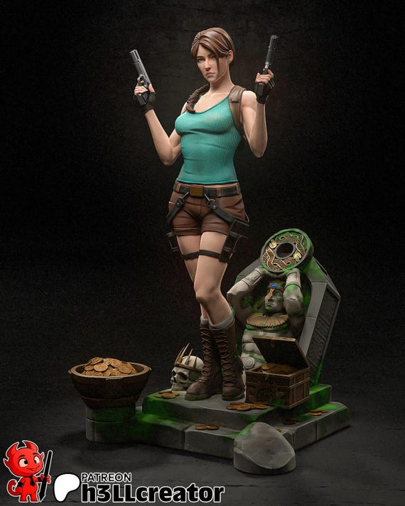 Figurine Collection Lara Croft Tomb Raider N°3 - Occasion, Résine, Voir Photos, Marque Hachette