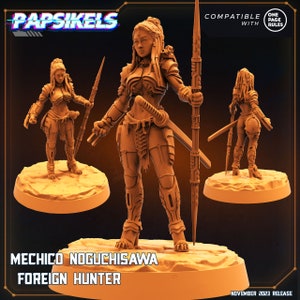 Skull Hunters Mechico Noguchisawa Foreign Hunter 32mm Miniature for One Page Rules Tabletop RPG