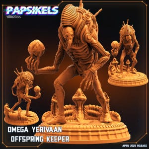 Aliens Vs Humans - Omegas Yerivaan Offspring Keeper -  - Papsikels, 32mm Mini for TTRPG Gaming, Alien RPG
