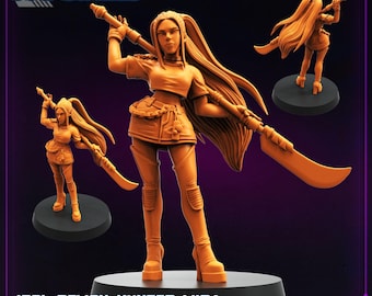 Cyberpunk K-pop Dämonenjäger Miniaturen - 28 mm/32 mm 3D Resin Modelle für RPG und TTRPG