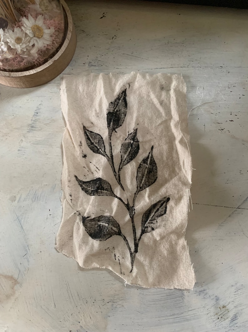 Botanical Handmade Linocut Patches image 2
