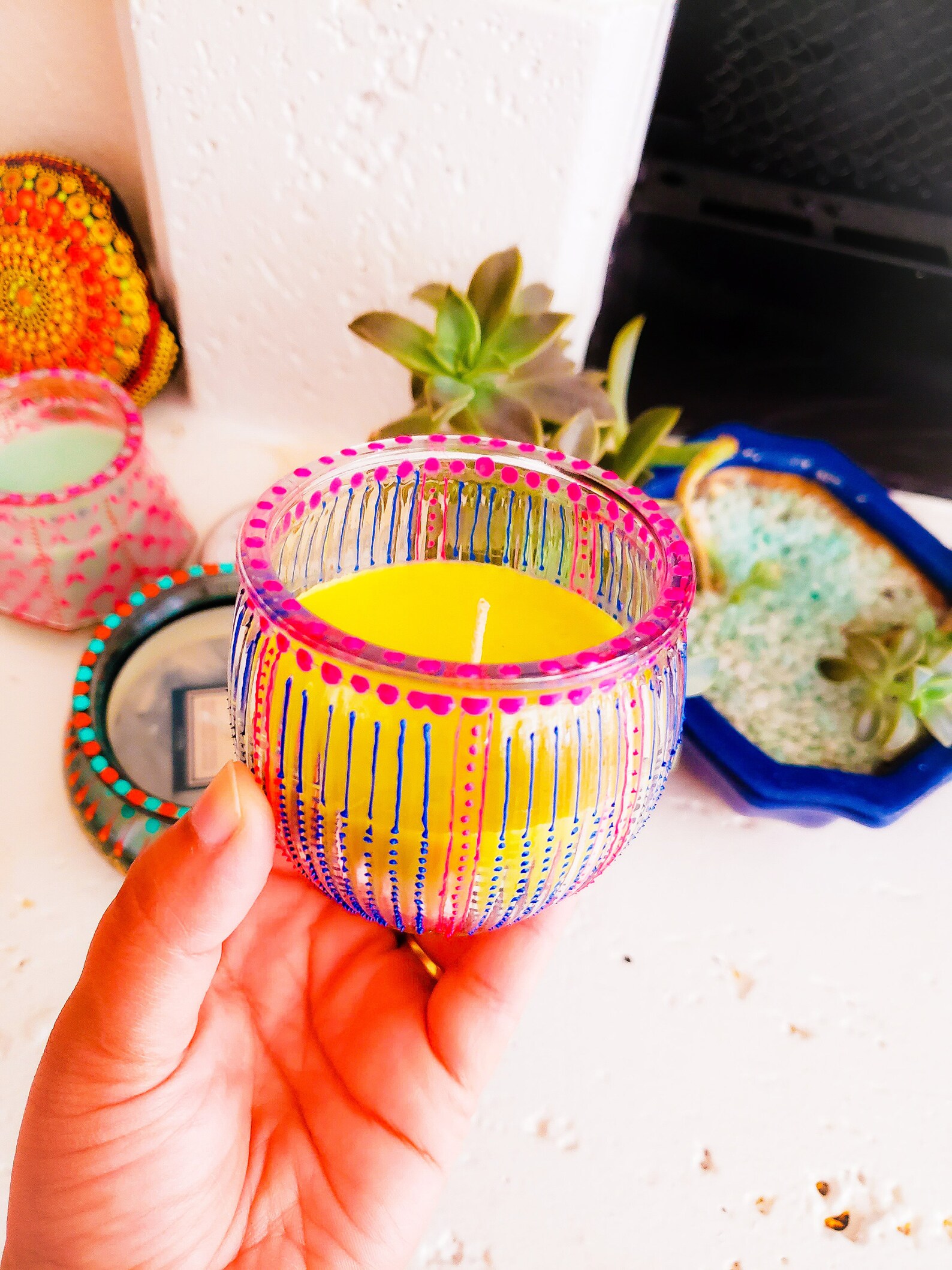 Candle Gift Set Boho Outdoor Decor Scented Votive Candles Etsy