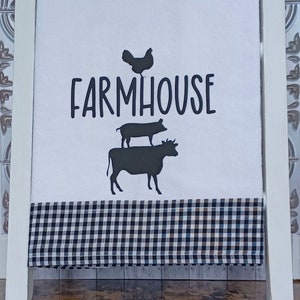 Cotton Tea Towel, Farmhouse, Decorative Towel