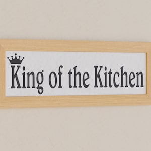 King of the Kitchen, Vinyl Decal for Home Decoration, DIY Application with Instructions