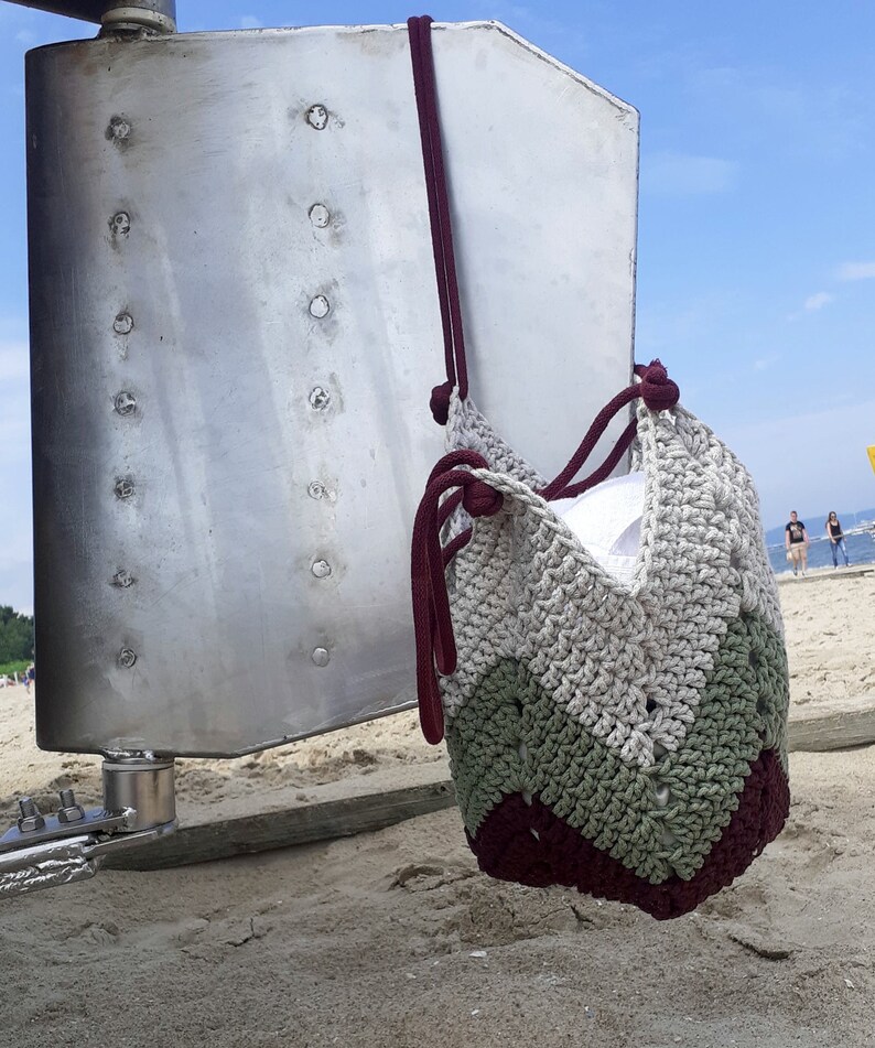 Custom made bag Handbag Beach bag Crochet cotton bag Handmade