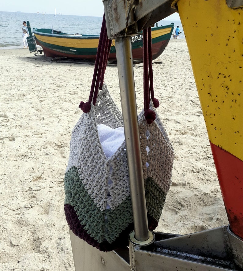Custom made bag Handbag Beach bag Crochet cotton bag Handmade