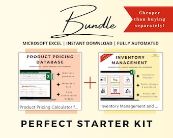 Product Pricing & Inventory Tracker Bundle - perfect business starter kit