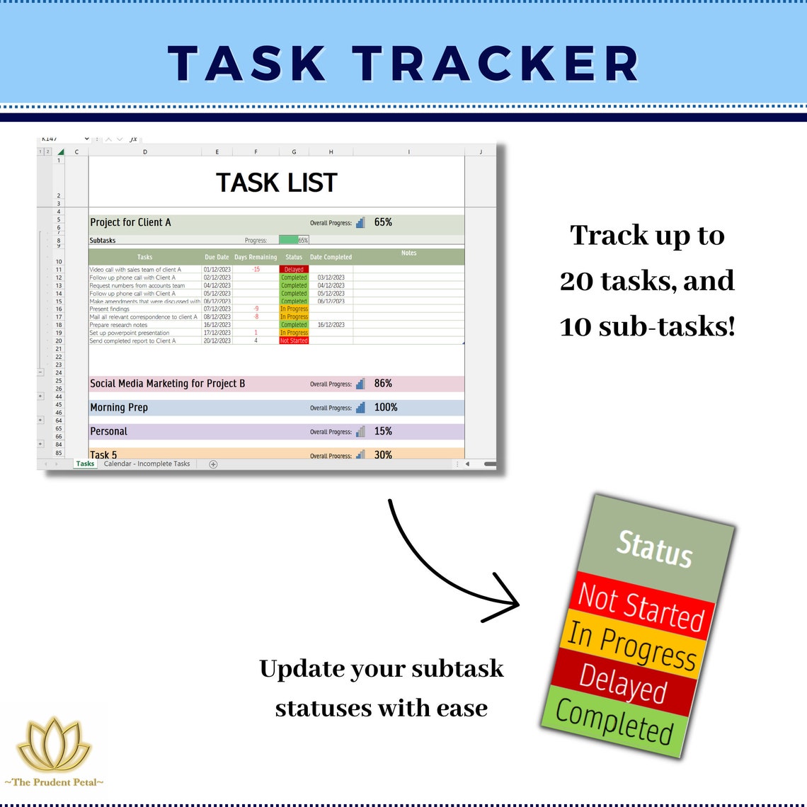 Task Tracker With Calendar - Etsy