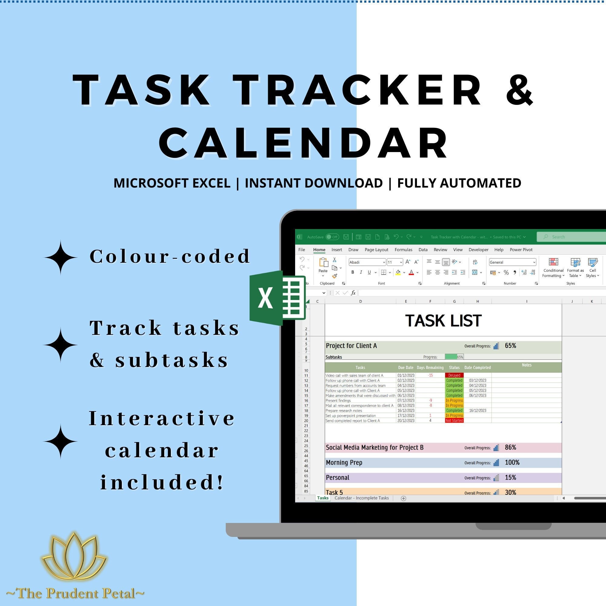 Task Tracker With Calendar - Etsy
