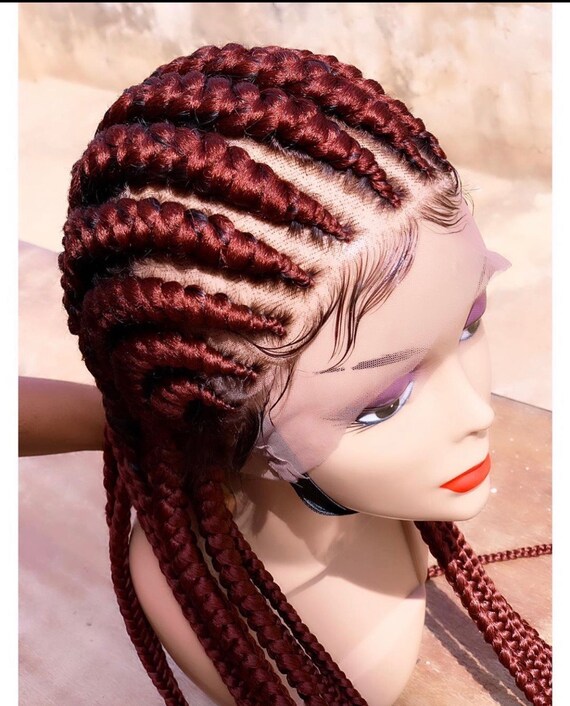 Braided Wig Braided Cornrow Wig Braided Wigs With Lace Etsy