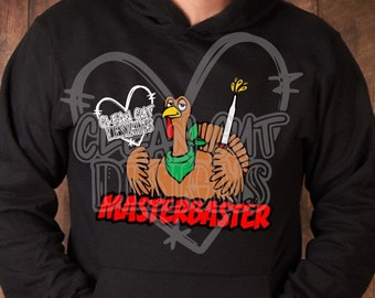 Thanksgiving Turkey Masterbaster SVG DXF PNG! Funny Svg, Thanksgiving Svg, Turkey Svg, Fall Svg, Cook Svg, Cricut, Silhouette, Sublimation