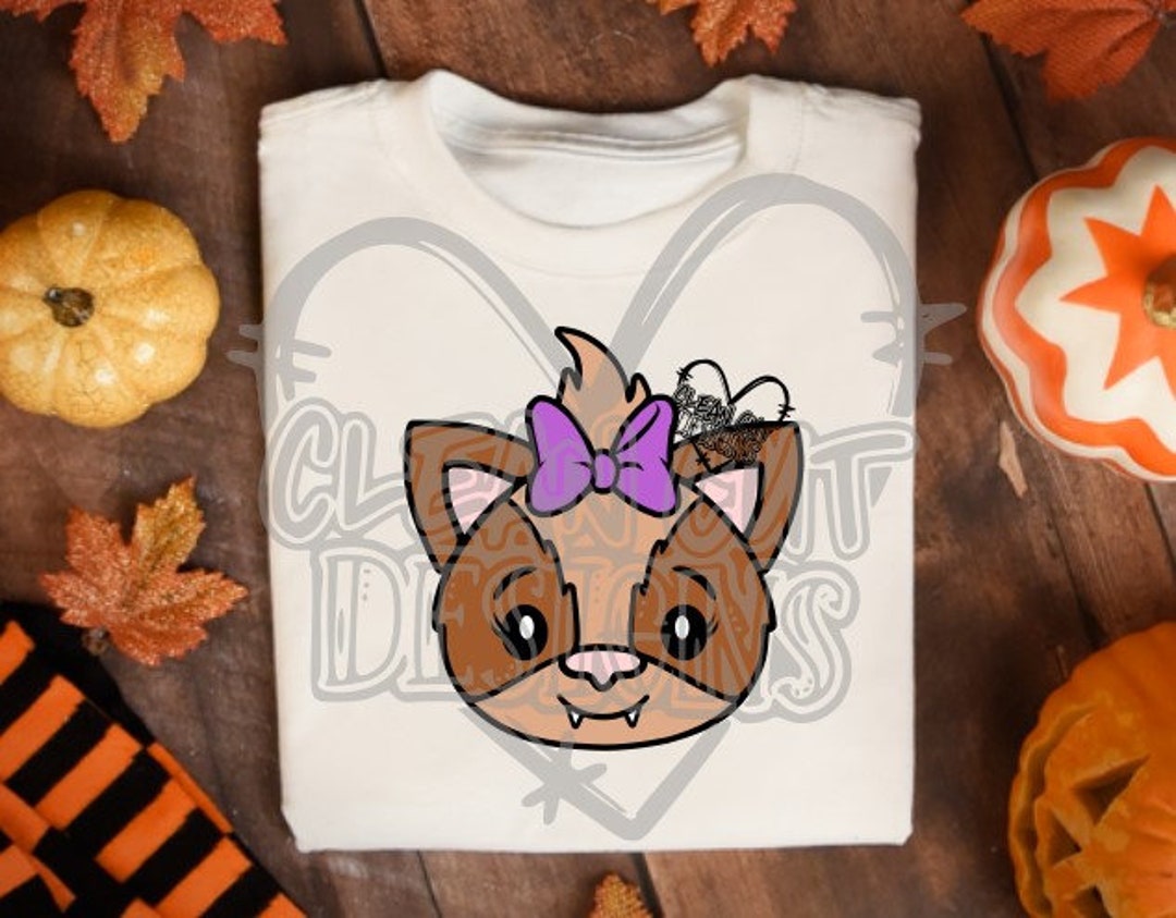 Cute Halloween Werewolf Girl SVG DXF PNG Halloween Svg, Werewolf Svg