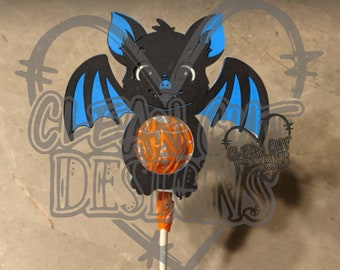 CUT FILE Adorable Bat Lollipop Holder! Fun Kids Crafts, Halloween Lollipop Holder,Paper Craft Svg, Halloween Party Favor, Halloween Party