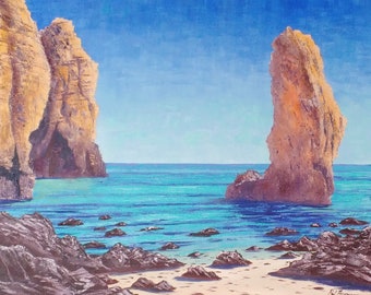 Ponta da Piedade, Lagos - Paul Acraman Acrylic Painting