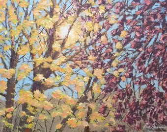 Sunny Beeches - Paul Acraman Acrylic Painting