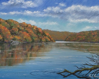 Autumn, River Yealm - Paul Acraman Oil Painting
