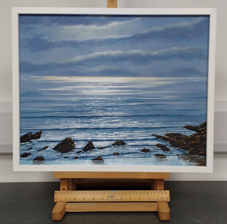 Whitsand Light and Wave Paul Acraman Acrylic Painting image 2