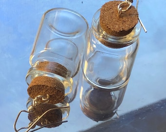 Refillable Mini Bottle Earrings