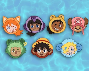 pirate mugiwara animal mascot vinyl stickers, wanpi