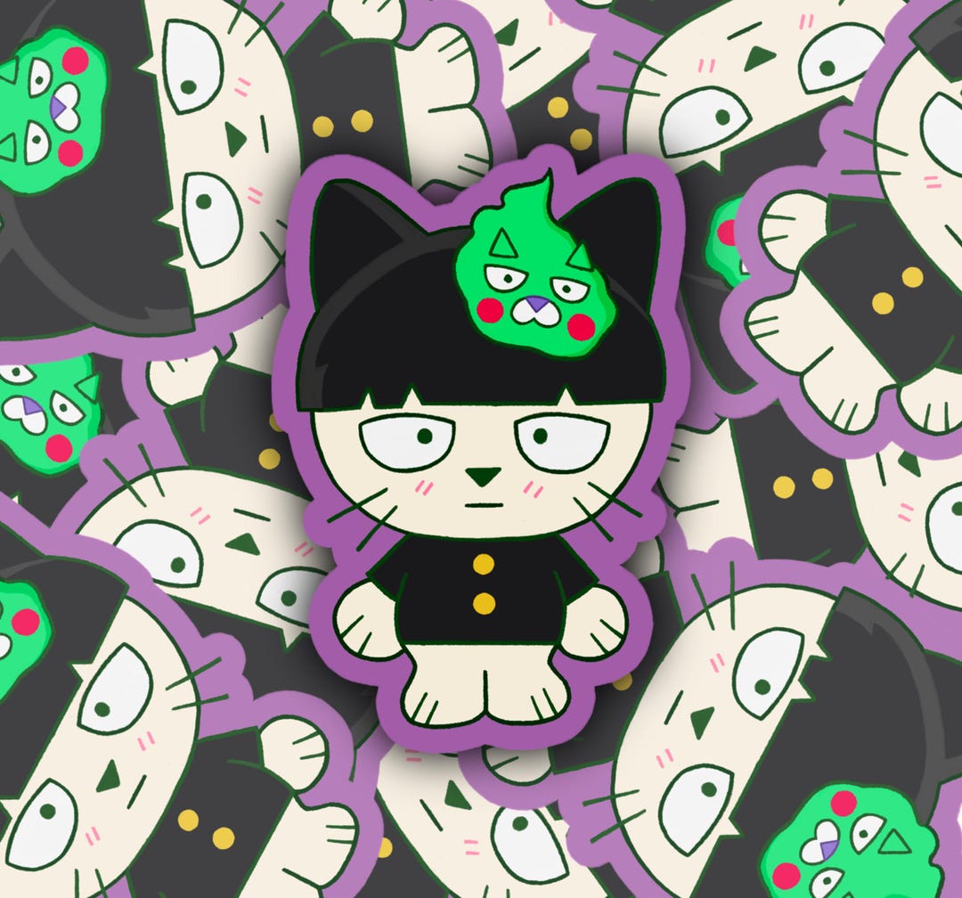 Mob Cat Sticker - Etsy
