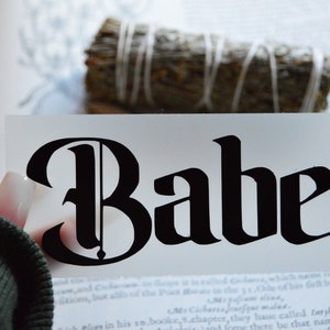 Babe Vinyl Sticker