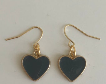 Retro Heart Earrings | Etsy
