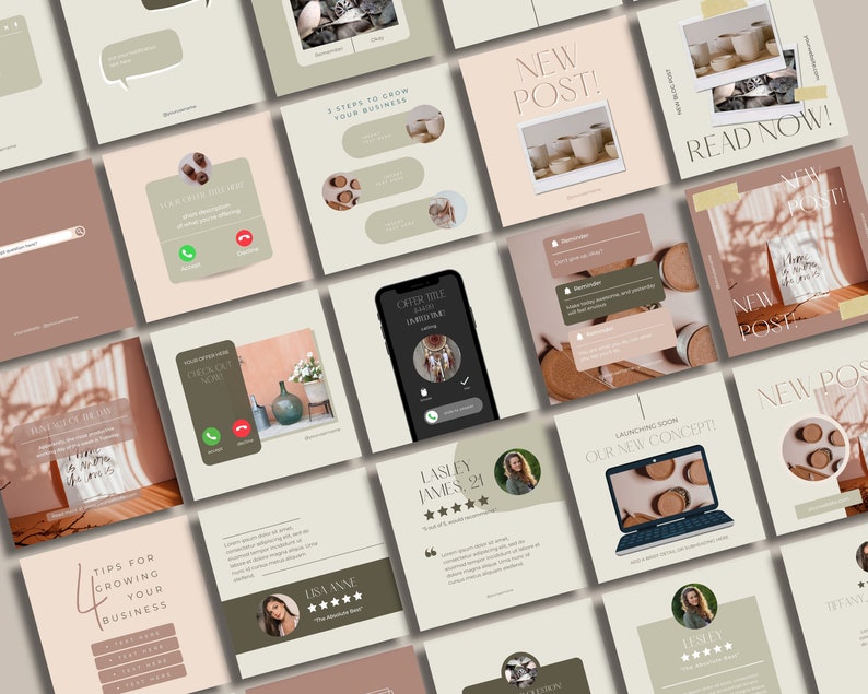 50 Earthy Instagram Post Templates | Canva Templates Instagram ...