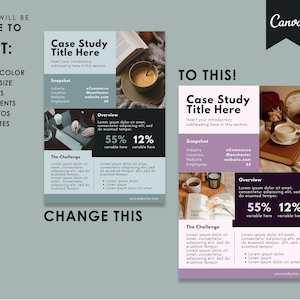 Case Study Template | Editable Case Study Flyer Template Canva ...