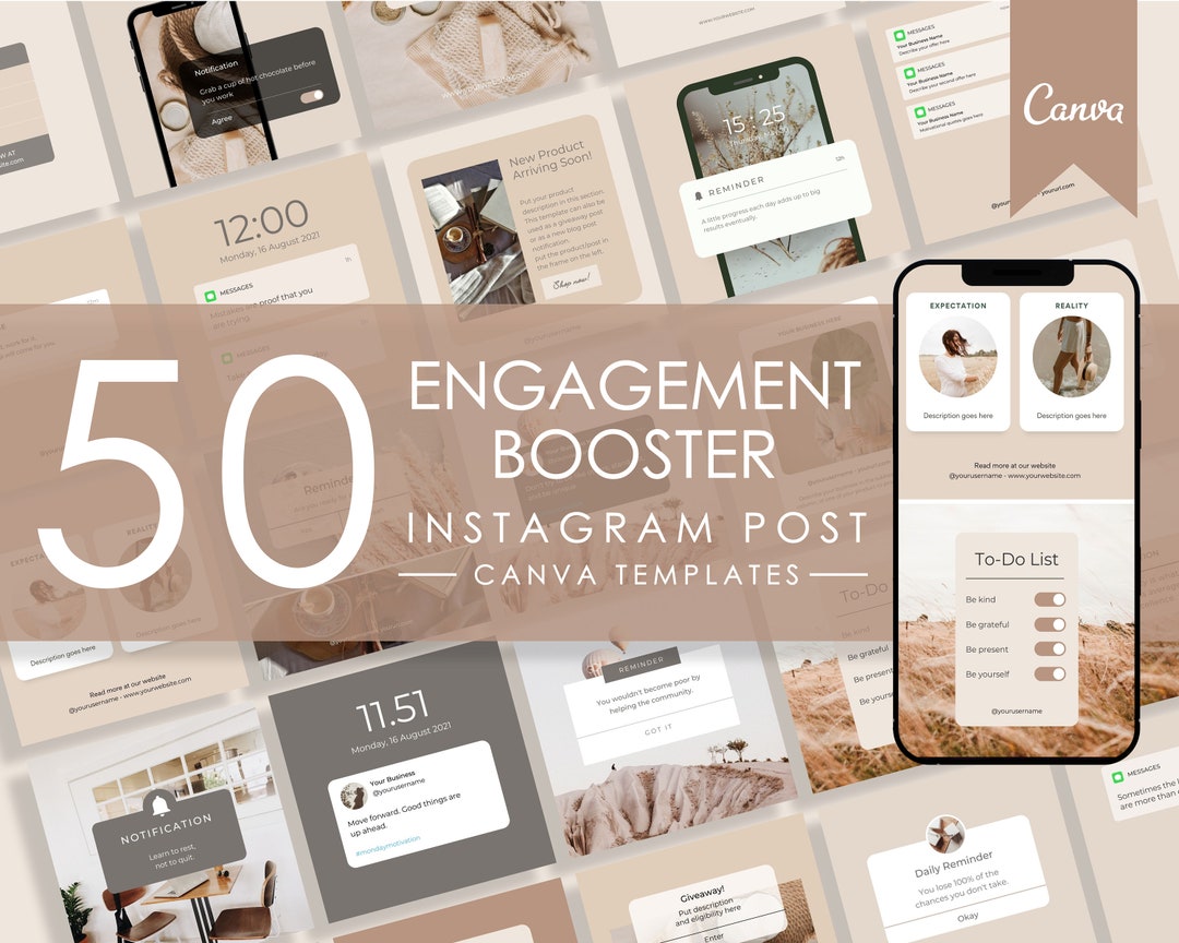 50 Boho Instagram Post Templates | Canva Template for Instagram ...