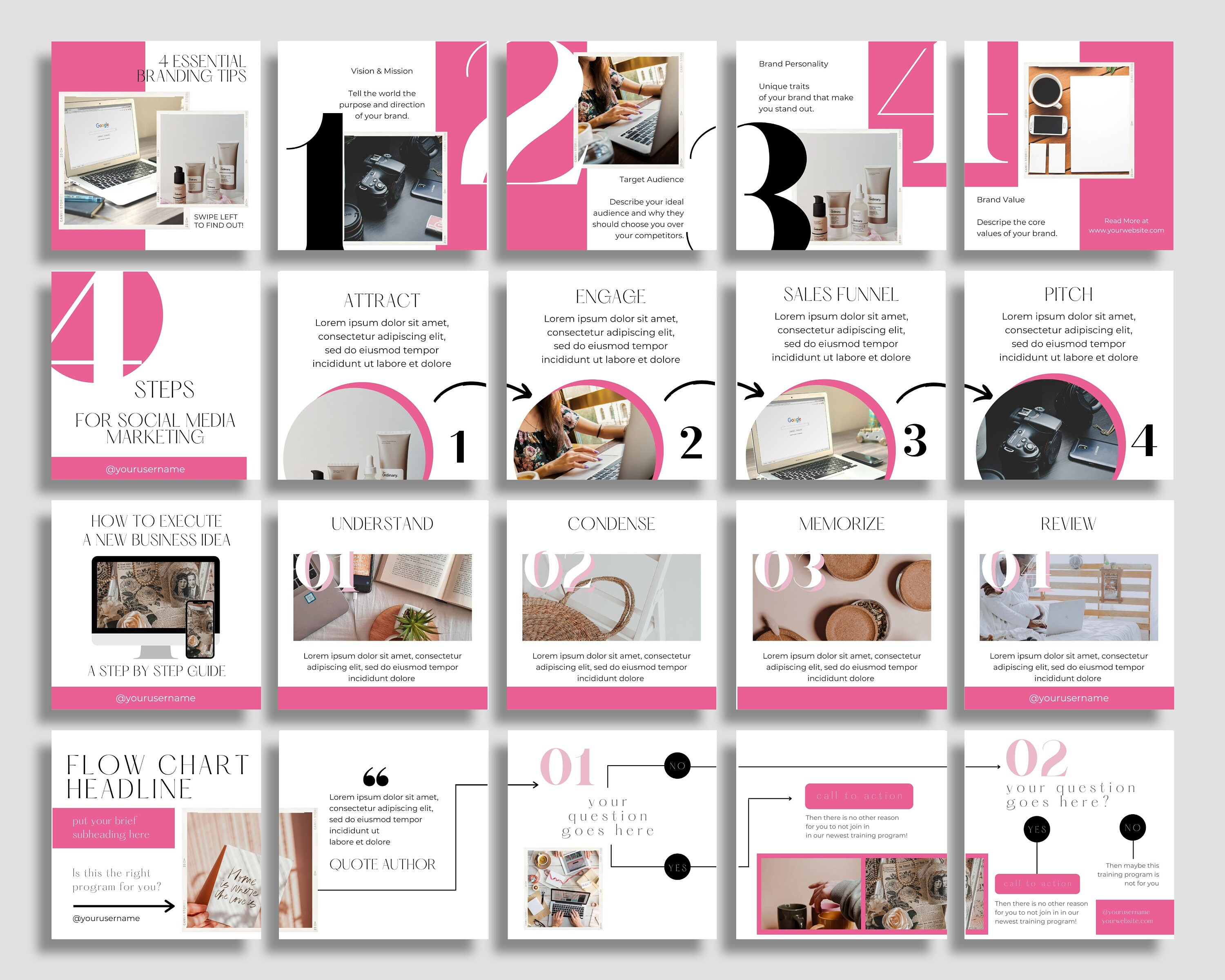 100 Instagram Carousel Posts Canva for Business Coaches & Coaching ...