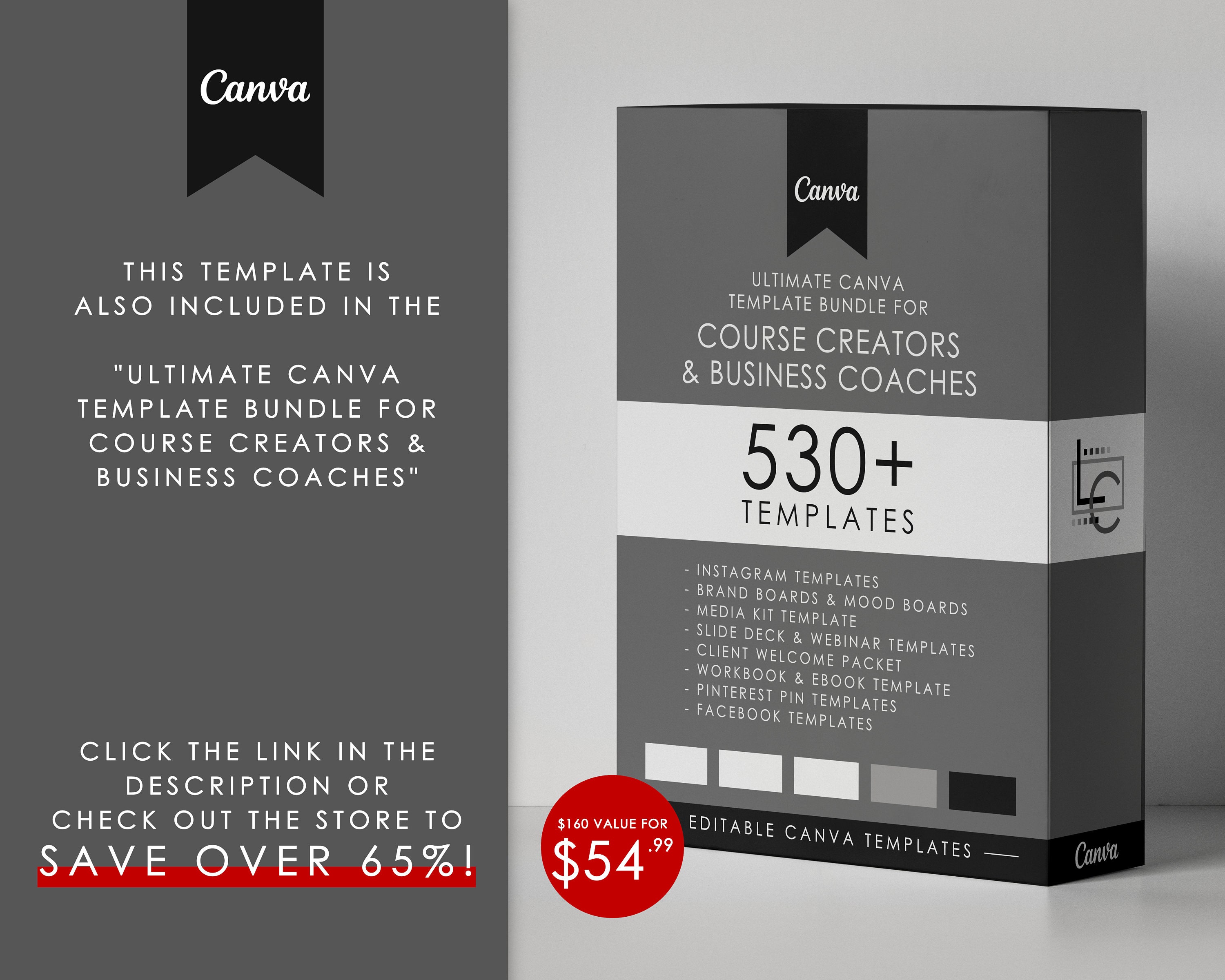 50 Grayscale Instagram Carousel Template Canva for Business Coaches ...