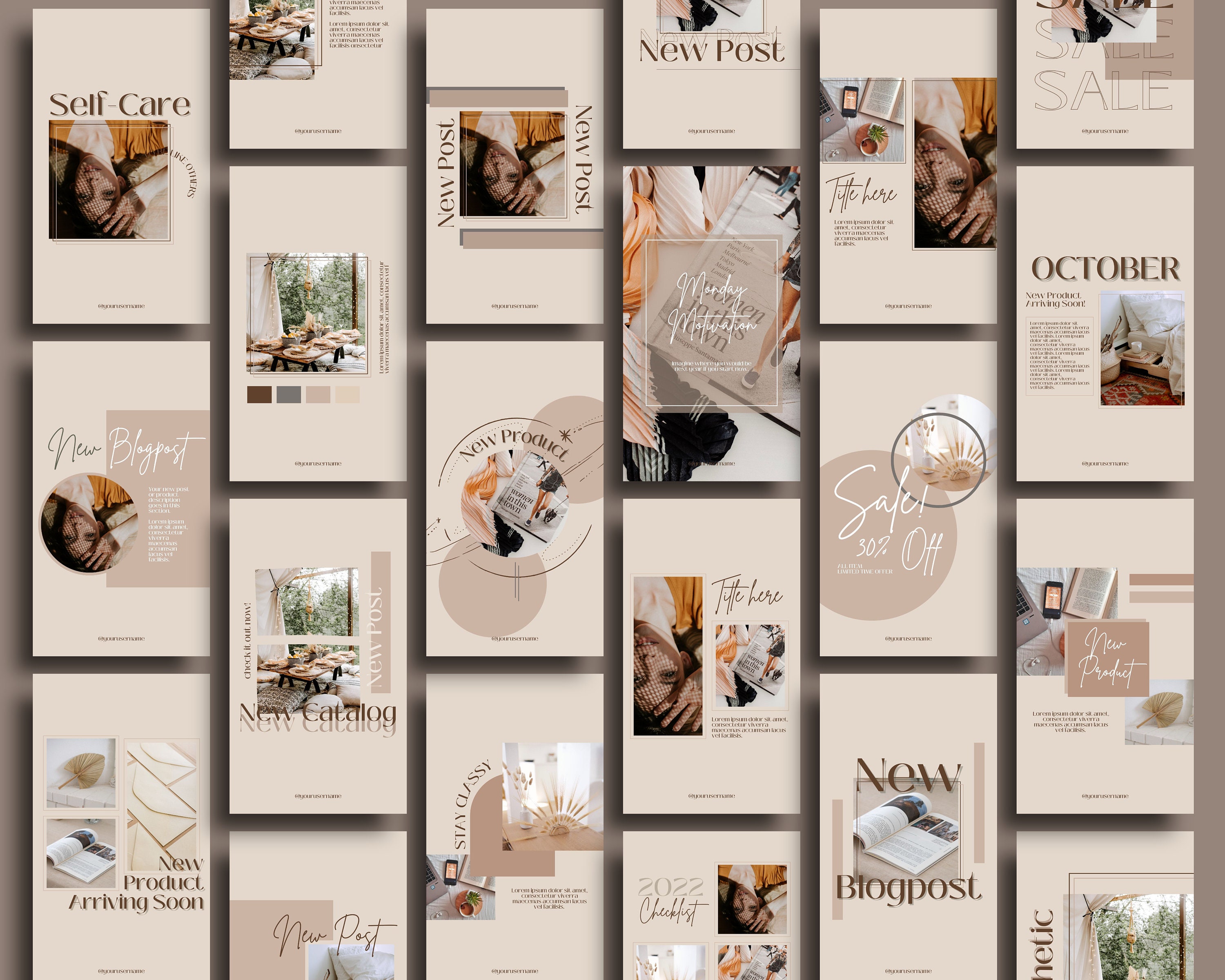 Boho Instagram Story Templates | Canva Template for Instagram ...