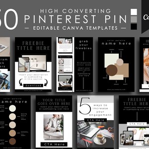 Pinterest Templates Canva, Pinterest Marketing Template for Blogger, Coaching Template, Pin Templates, Blog Media Kit, Canva Templates