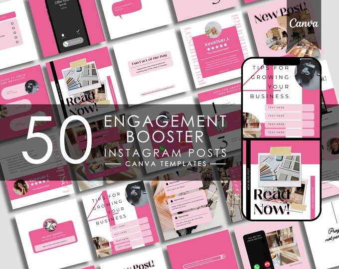 50 Instagram Post Templates Canva Template for Instagram - Etsy