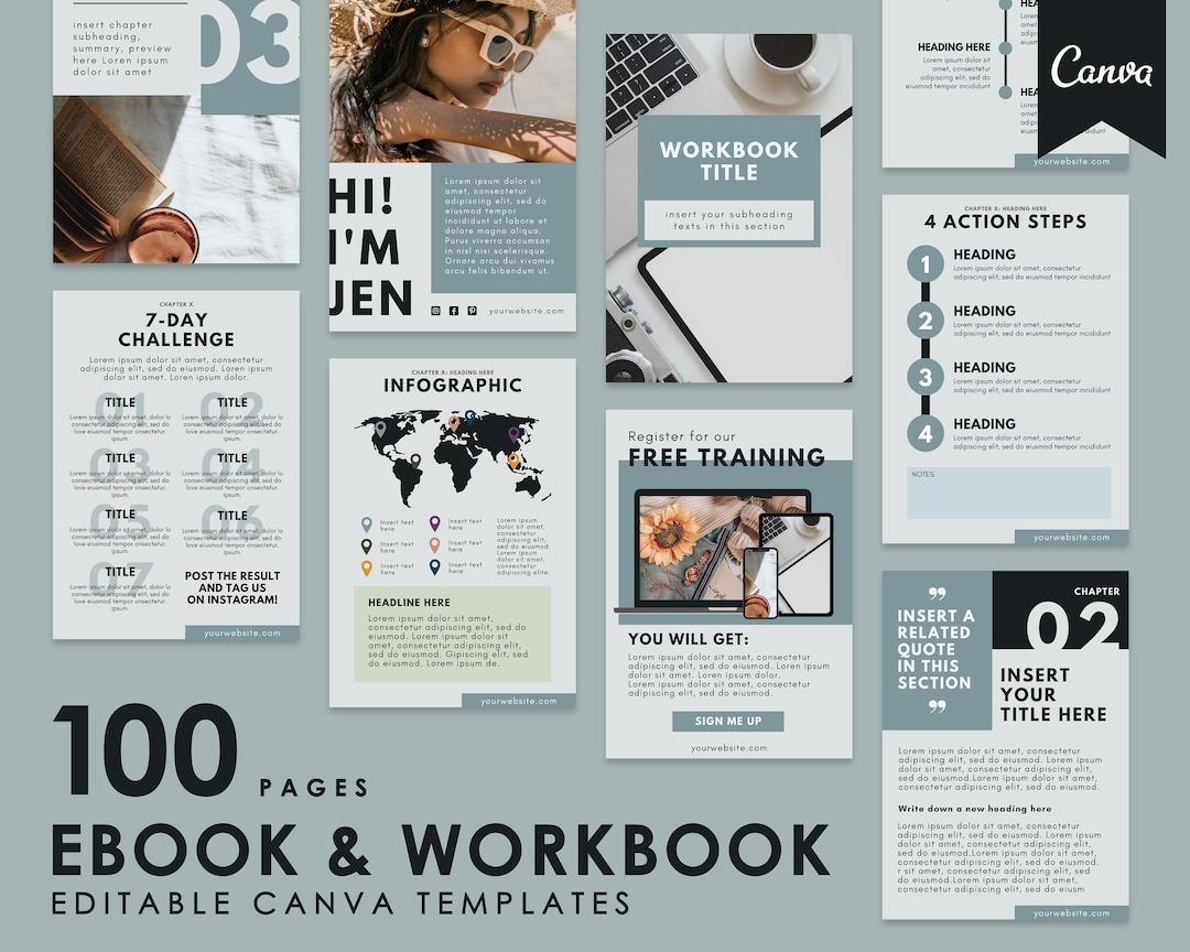Ebook Template Canva | Coaching Workbook Template | Lead Magnet for ...