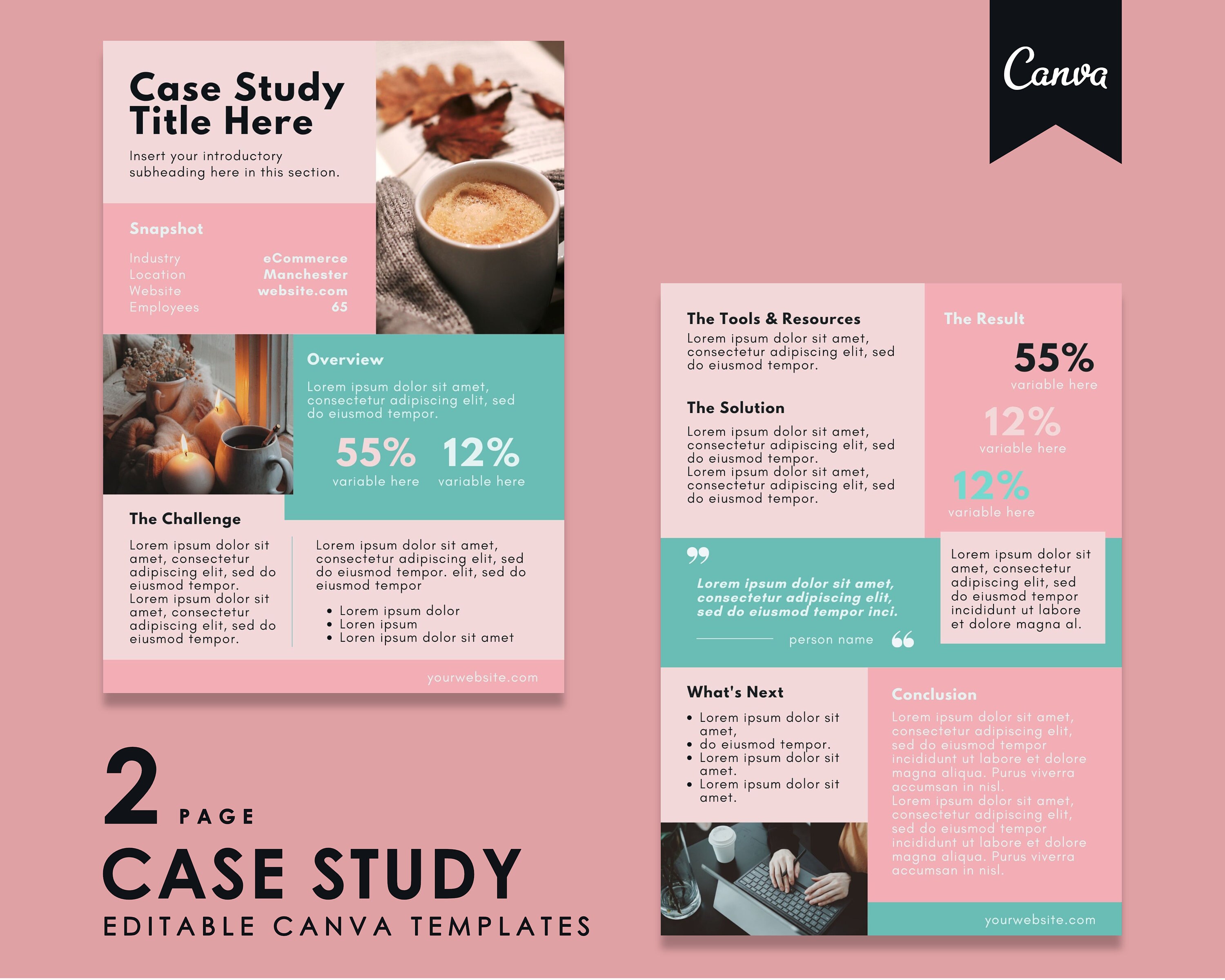 Case Study Template Editable Case Study Flyer Template Canva Business 