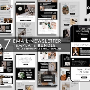 Email Marketing Template Canva, Newsletter Template Kit, Email Newsletter Canva Template for Blogger, Sales Email Content Marketing Template