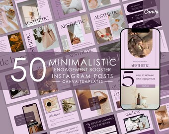 Instagram Post Templates | Canva Template for Instagram for Course Creators and Business Coaches | Engagement Post Purple Instagram Template