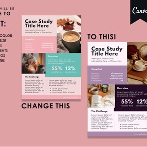 Case Study Template | Editable Case Study Flyer Template Canva ...