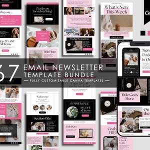 Email Newsletter Template Canva, Marketing Template Kit, Email Newsletter Canva Template for Blogger, Sales Email Content Marketing Template
