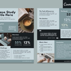 Case Study Template | Editable Case Study Flyer Template Canva ...