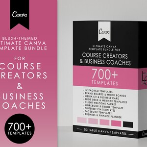 Canva Template Toolkit Bundle for Course Creator, Webinar Template, Social Media Instagram Canva Template, Life Coach Course Bundle Canva