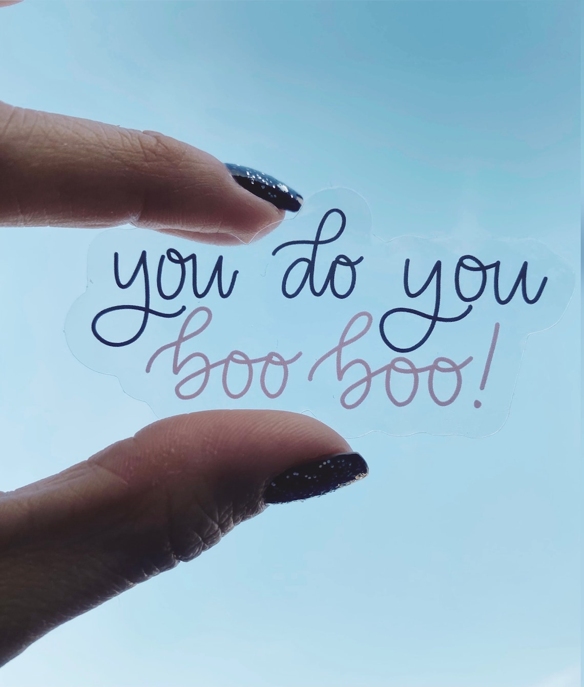 You do you boo boo sticker. Clear sticker. Water Bottle Etsy