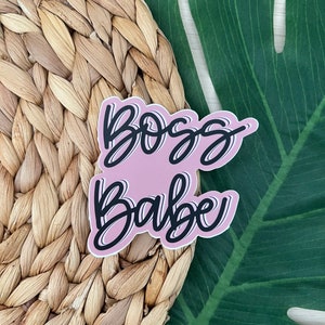 Boss Babe sticker Boss babe Weatherproof sticker Boss Babe Gift for her  Gift for boss girl boss gift boss babe entrepreneur gift woman boss