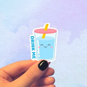 Drink Me Sticker, Water Bottle Sticker, Funny Stickers, Cute Stickers, Laptop Sticker, Stickers, Sticker for Laptop