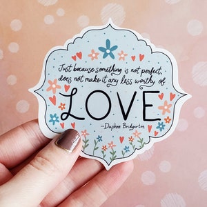 Love Quote Bridgerton Sticker, Lady Whistledown Sticker, Bridgerton Sticker, Bridgerton Sticker Pack, Daphne Quote,Vinyl Sticker image 1