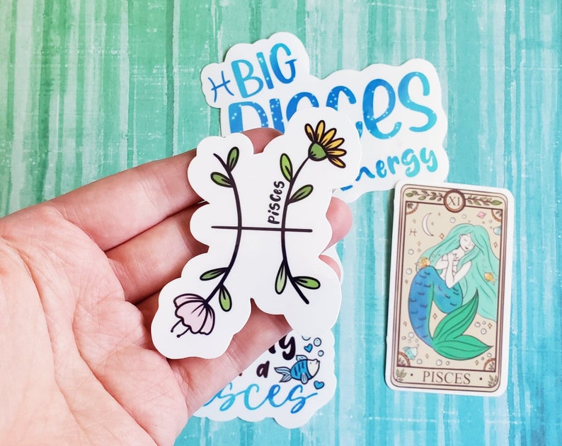Pisces Stickers, Pisces Sticker Pack, Astrology Stickers, Sign Stickers, Pisces Sticker, Cute Stickers, Laptop Stickers, Journal Stickers image 5